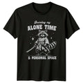 Guarding My Alone Time & Personal T-Shirt Raccoon Samurai Introvert Birthday