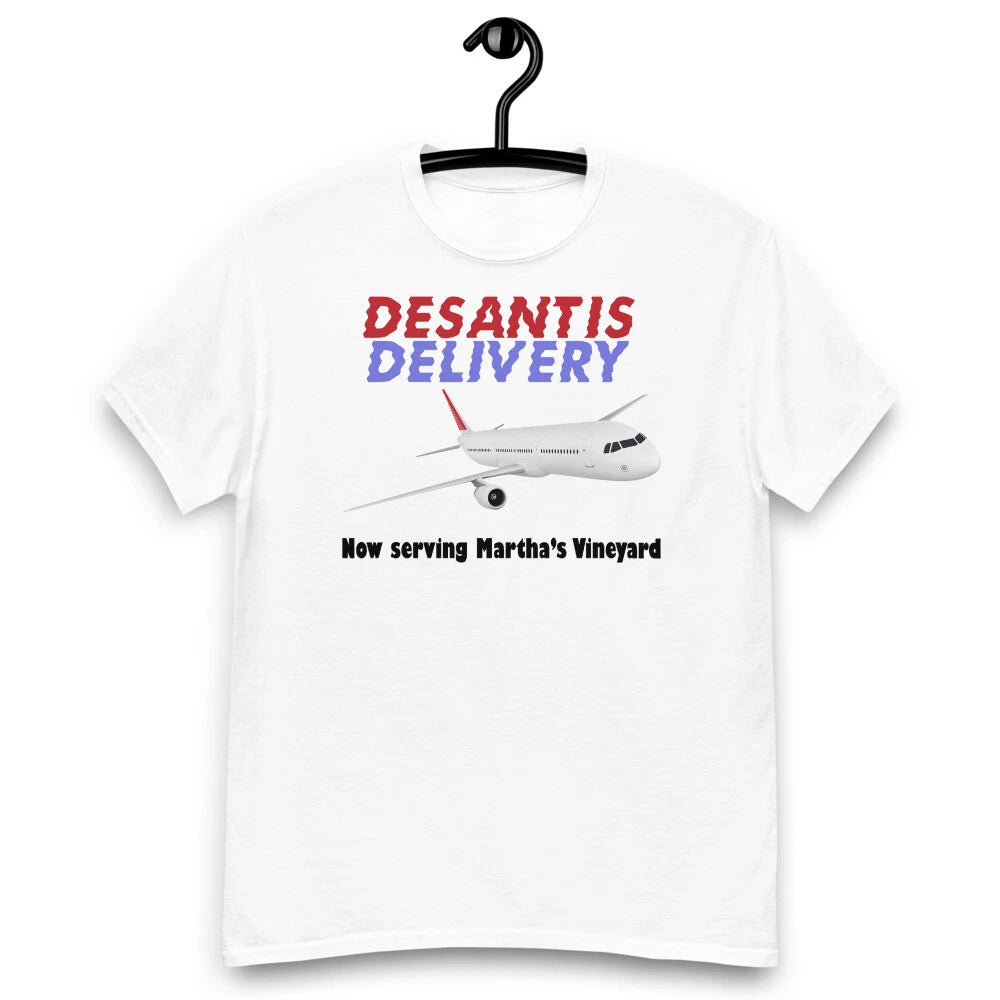Political Meme Humor Men's T-Shirt DeSantis Delivery Mock Funny Shirt MAGA