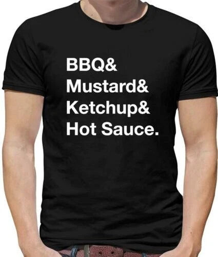 BBQ & Mustard & Ketchup T-Shirt - Meme - Joke - Food - Sauce - Gift
