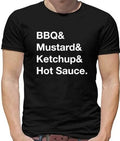 BBQ & Mustard & Ketchup T-Shirt - Meme - Joke - Food - Sauce - Gift
