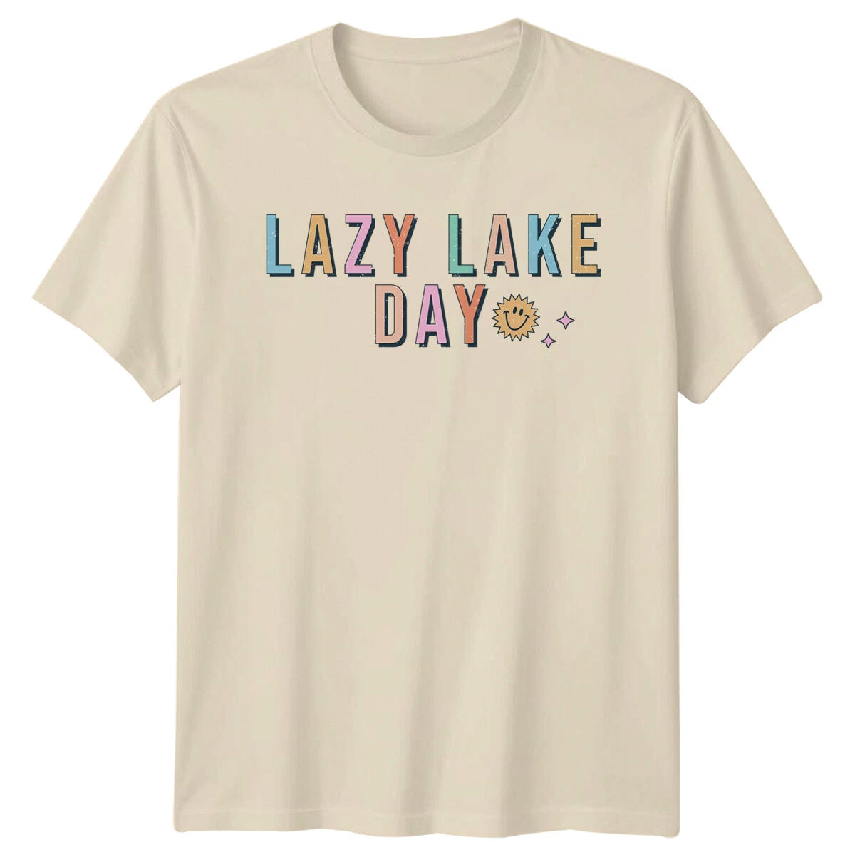 Lazy Lake Day Sun T-Shirt Nature Lake Vacation Mens Womens