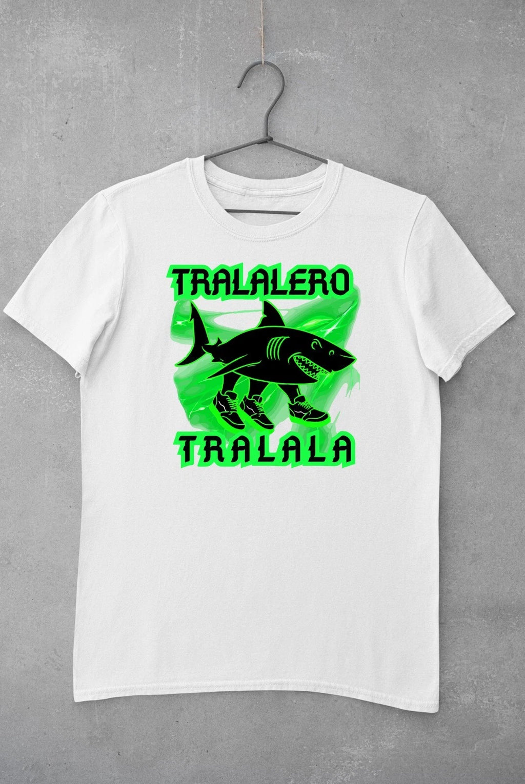 Tralalero Tralala Shark Italian Brainrot Meme Printed Cotton T-shirt Top Tee