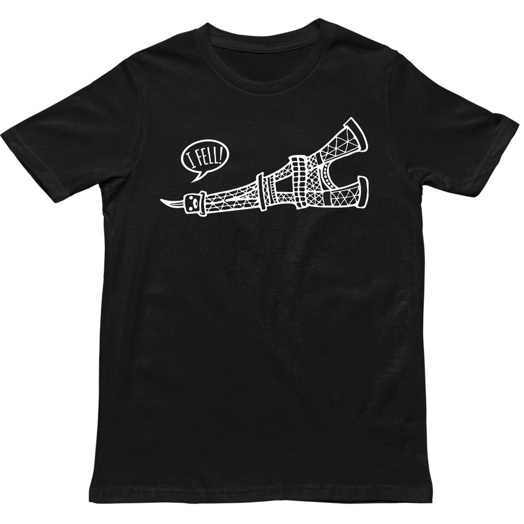 I fell T shirt, Funny Eiffel Tower Shirt, Tourist Meme Apparel. Travel Joke top.