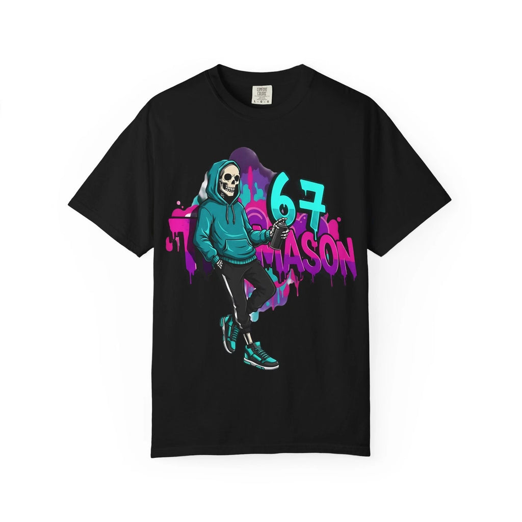 Skull Hoodie Skull Graphic T-shirt | Funny 67 Meme Tee  Alpha Viral  Shirt