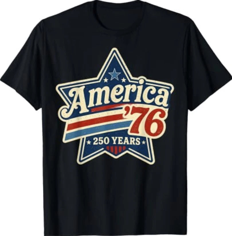 America 76 Retro Vintage Distressed Americana Design T-Shirt