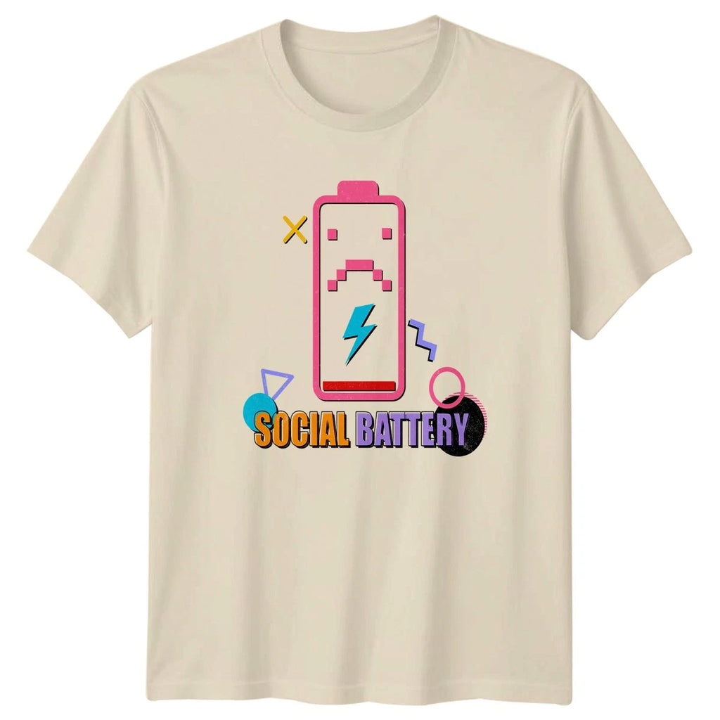 Social Battery Low Energy T-Shirt Introvert Gift For Him And Her