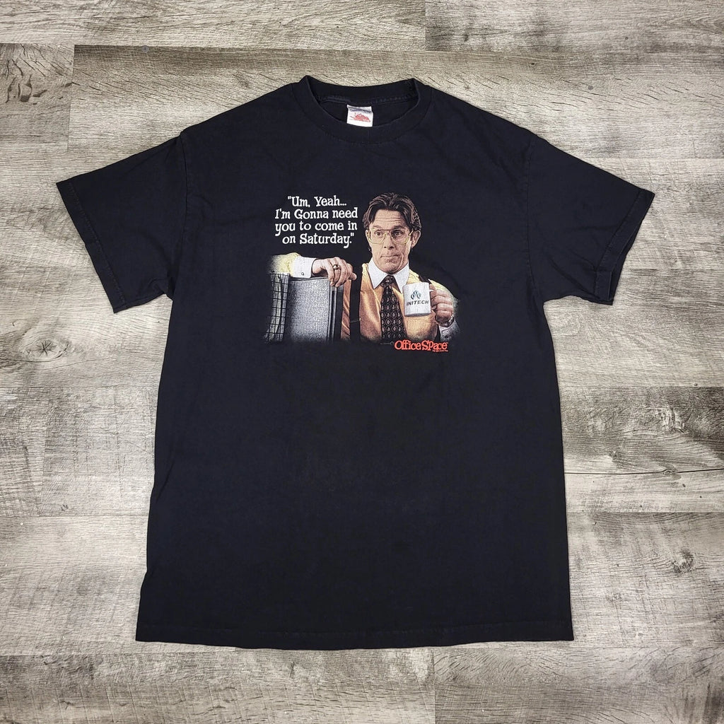 Vtg Tennessee River Tshirt Adult Medium Black Office Space Movie Promo Y2K