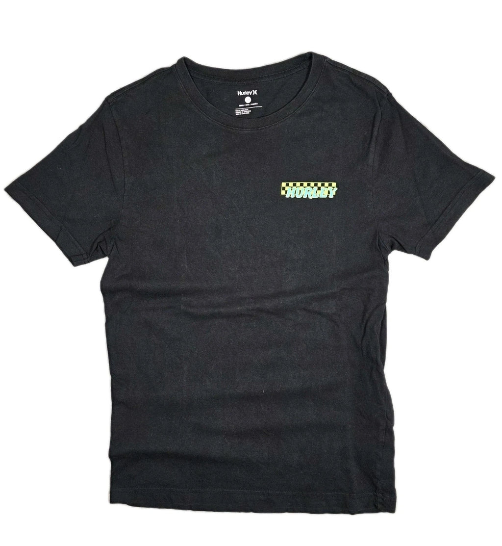 Hurley Lazy Daze Graphic T-Shirt Men's Small Black Surf Style Tee