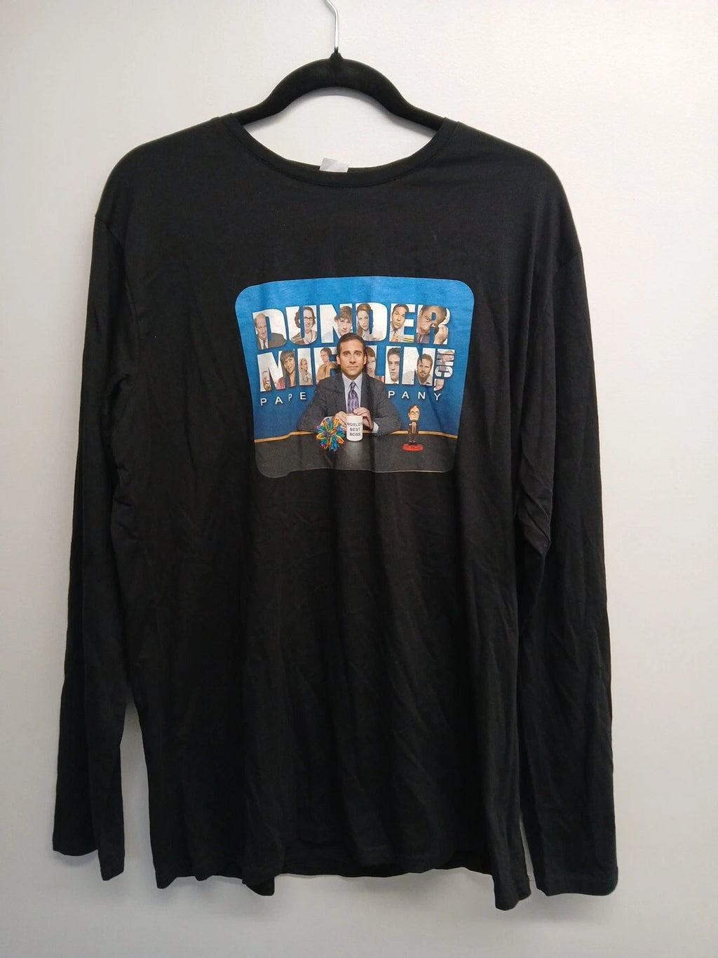 Men's "The Office TV Series" Black Long Sleeve T-shirt Size XL