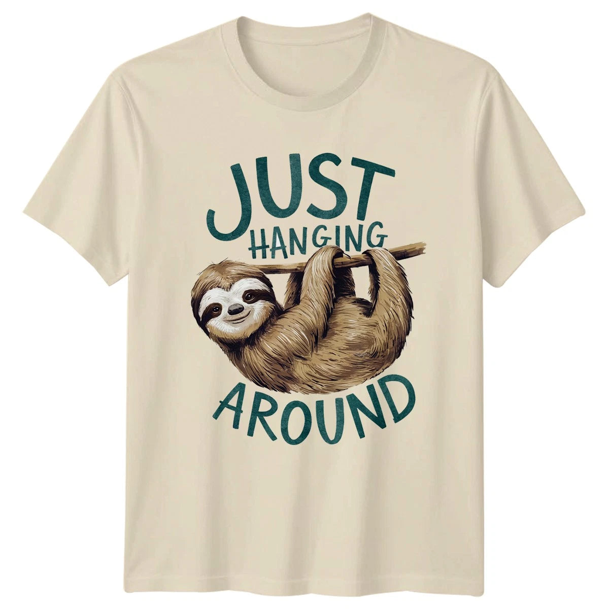Just Hanging Around T-Shirt Lazy Sloth Animal 2026 Birthday Gift For Him And Her