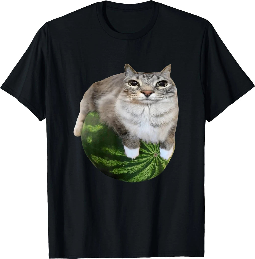 Watermelon Cat Silly Cat Meme T-Shirt
