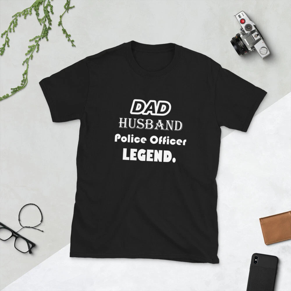 Dad husband police officer Short-Sleeve Unisex T-Shirt
