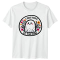 I Ghost People All Year Womens T-Shirt Introvert Halloween Gift For Her