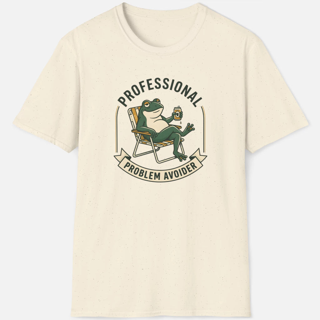 Professional Problem Avoider Frog Shirt Funny Lazy Meme Toad Graphic T-Shirt