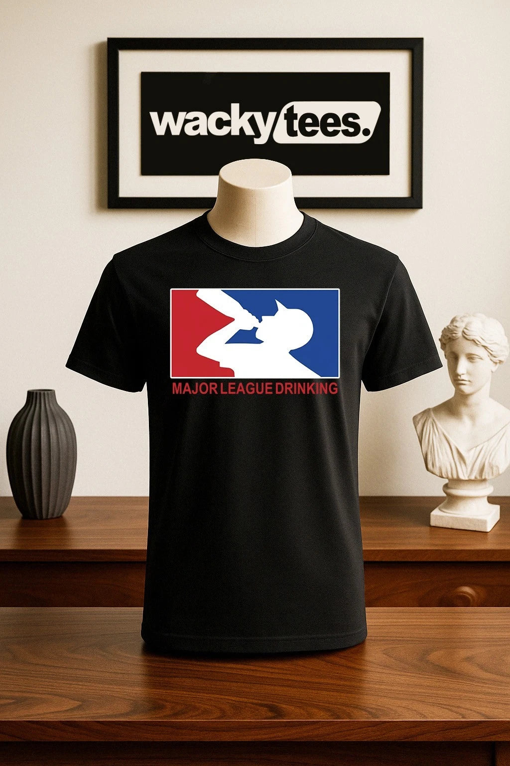 Major League Drinking Baseball Drinker Funny Style Graphic Tee Shirt