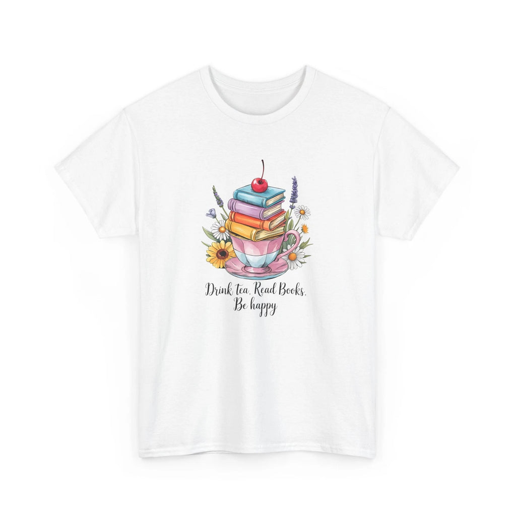 Book T-Shirt | Booktrovert T-Shirt | Drink Tea Read Books Be Happy Shirt