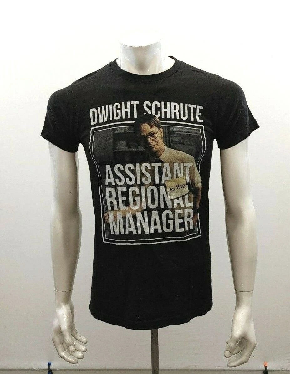 The Office TV Show Dwight Schrute Graphic T Shirt Men's Small Black