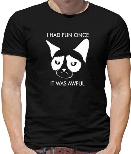I' Had Funny Once It Was Horrible [Grumpy Cat] - T-Shirt - Meme