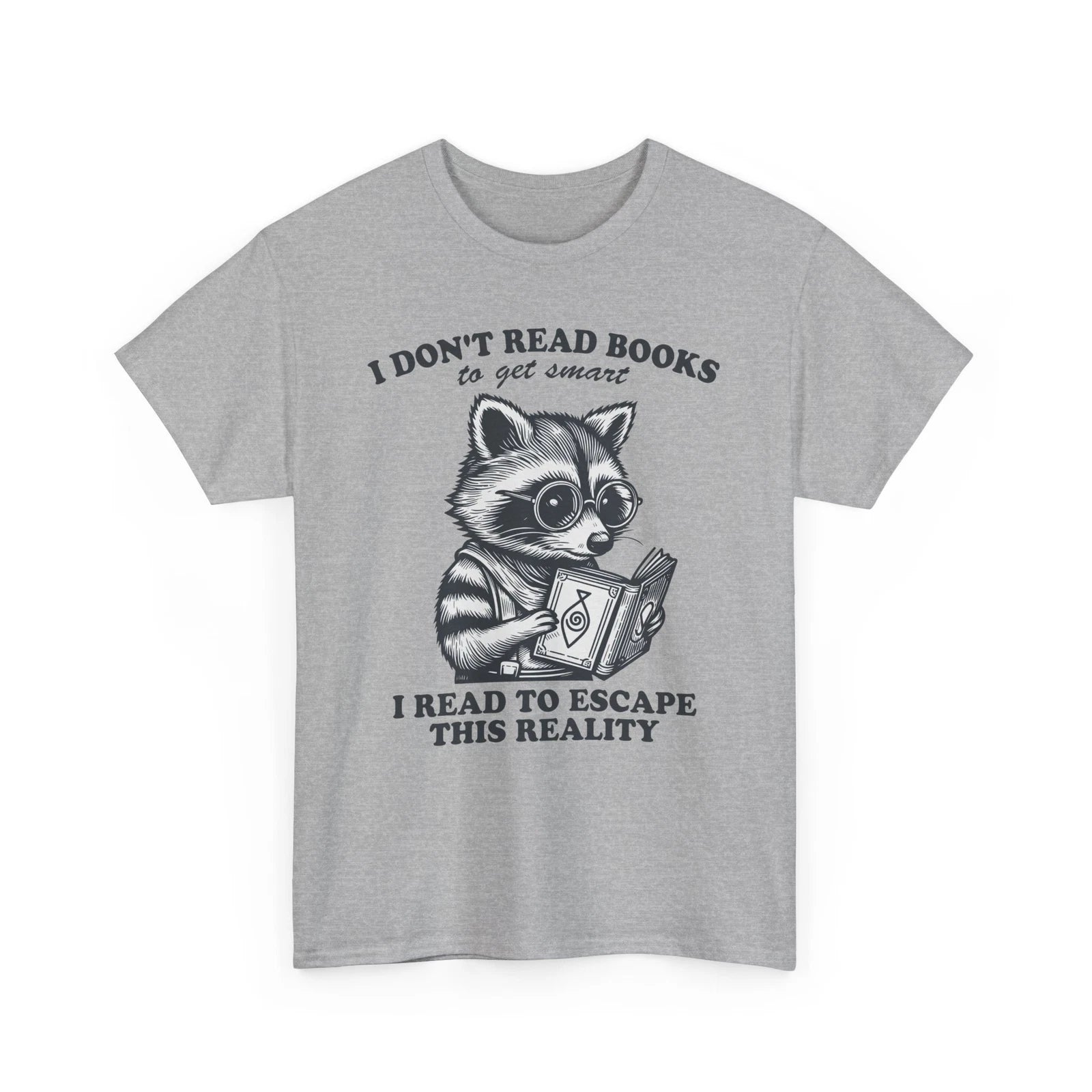 Book T-Shirt | Booktrovert T-Shirt | Raccoon Read Book Escape Reality