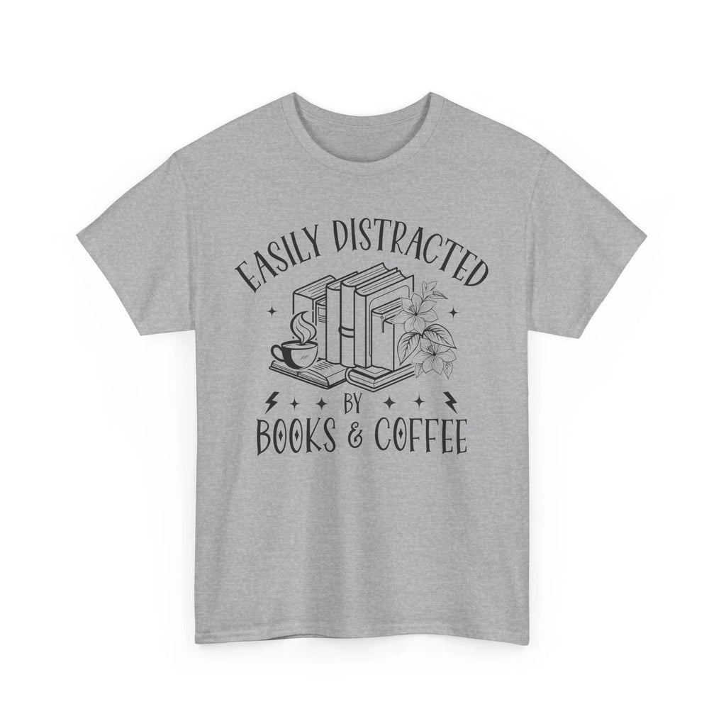 Book T-Shirt | Booktrovert T-Shirt | easily distracted by books & coffee
