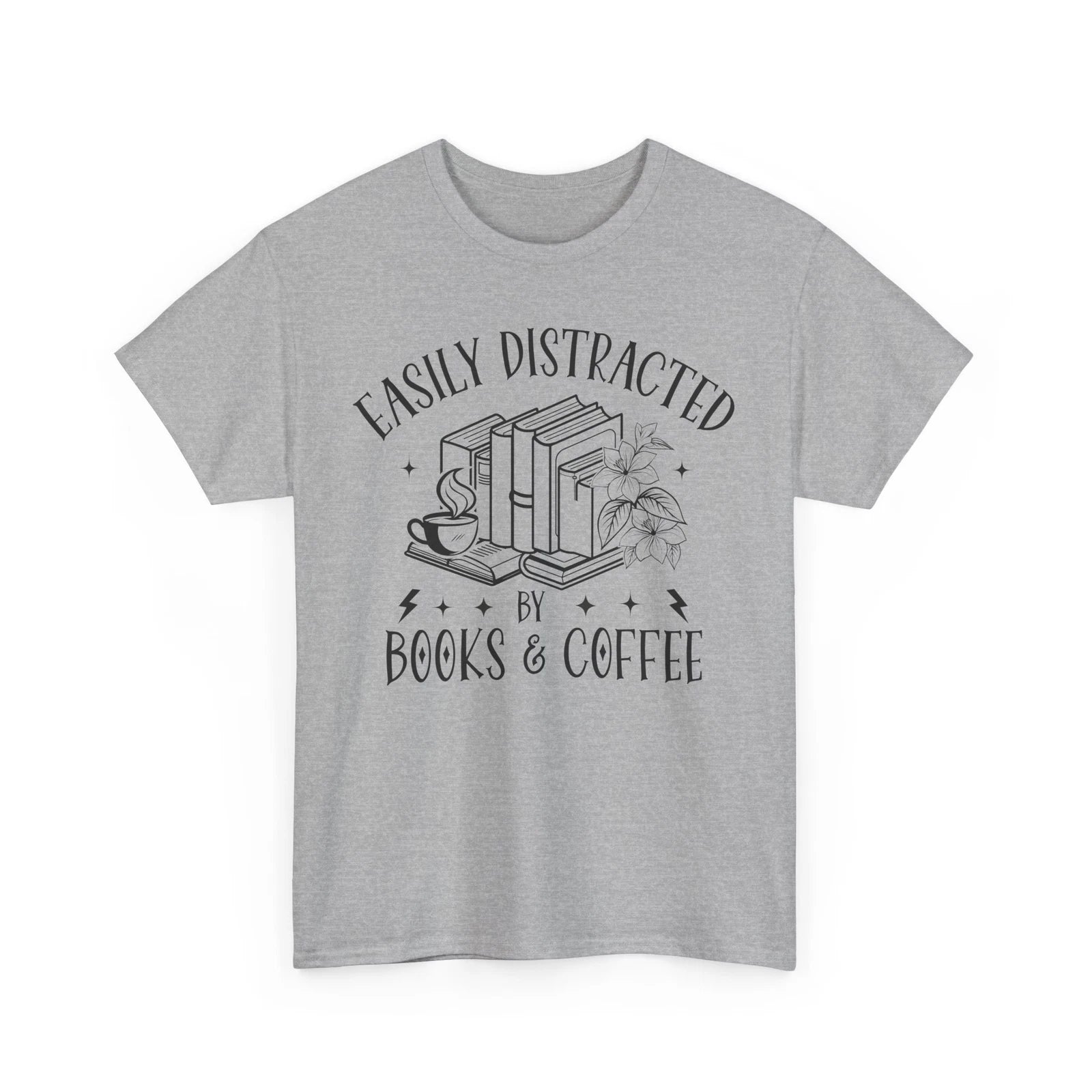 Book T-Shirt | Booktrovert T-Shirt | easily distracted by books & coffee