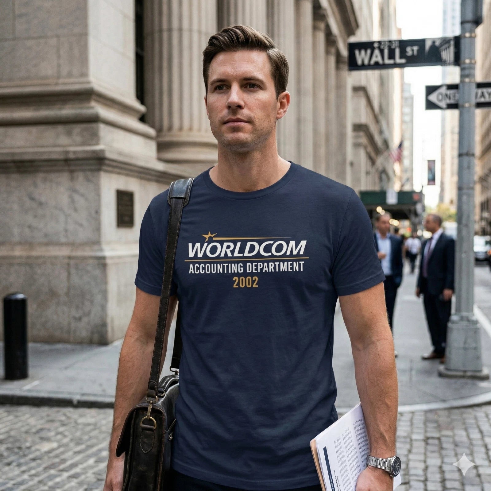 WorldCom Accounting Department 2022 Cotton Crewneck T-Shirt Funny Finance Gift