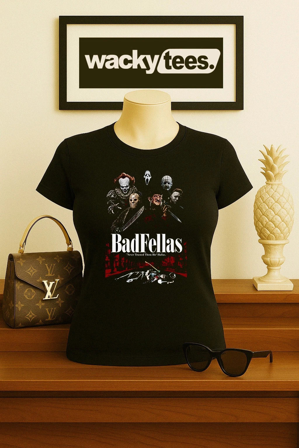 Badfellas Horror Villians Never Trust Those Halloween Killers Style Graphic Tee