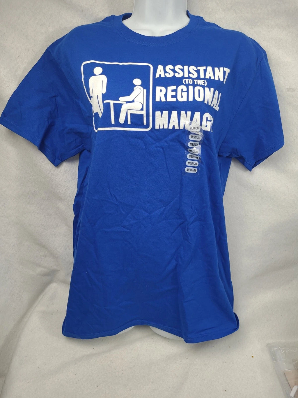 The Office Tee Shirt Assistant (To The) Regional Manager Royal Blue Size Medium.