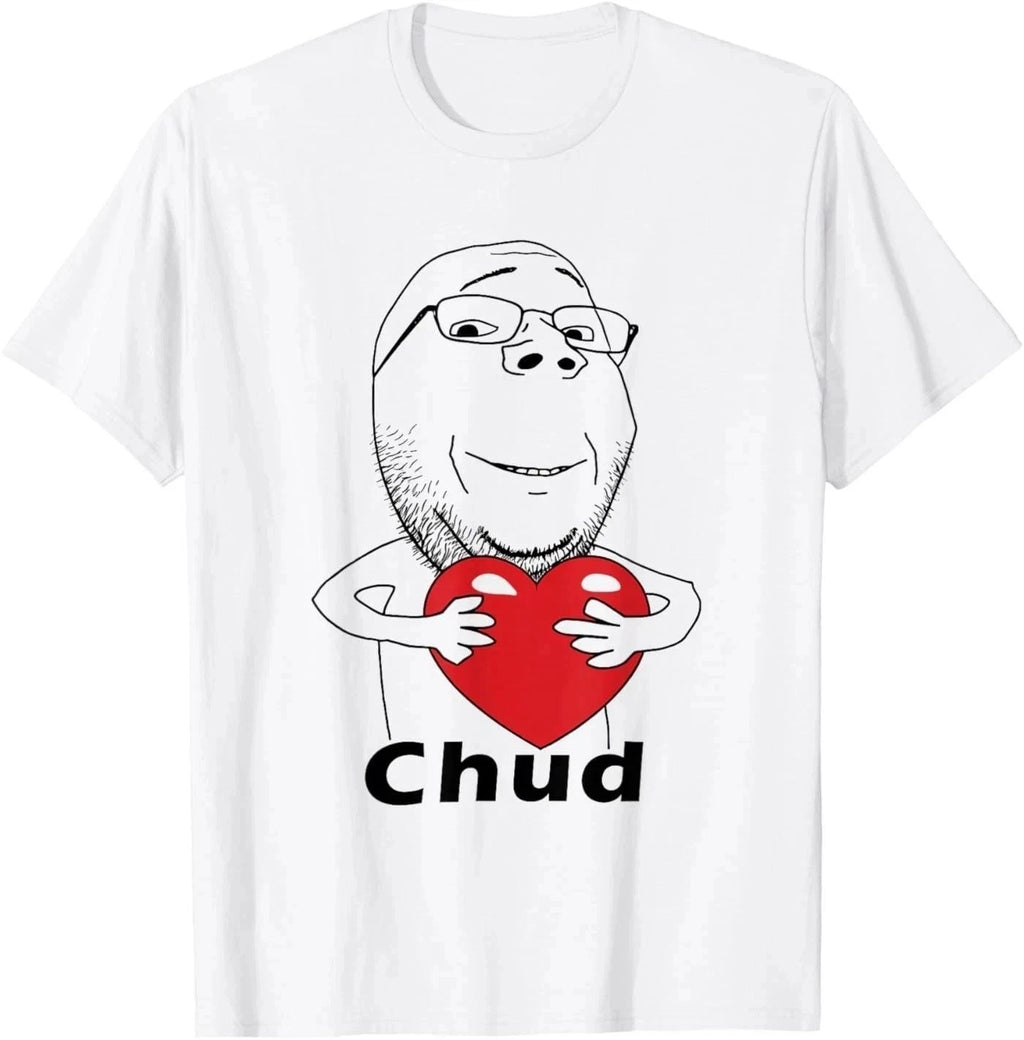 Chud Guy Love Heart T-Shirt Funny Meme Graphic Tee Unisex