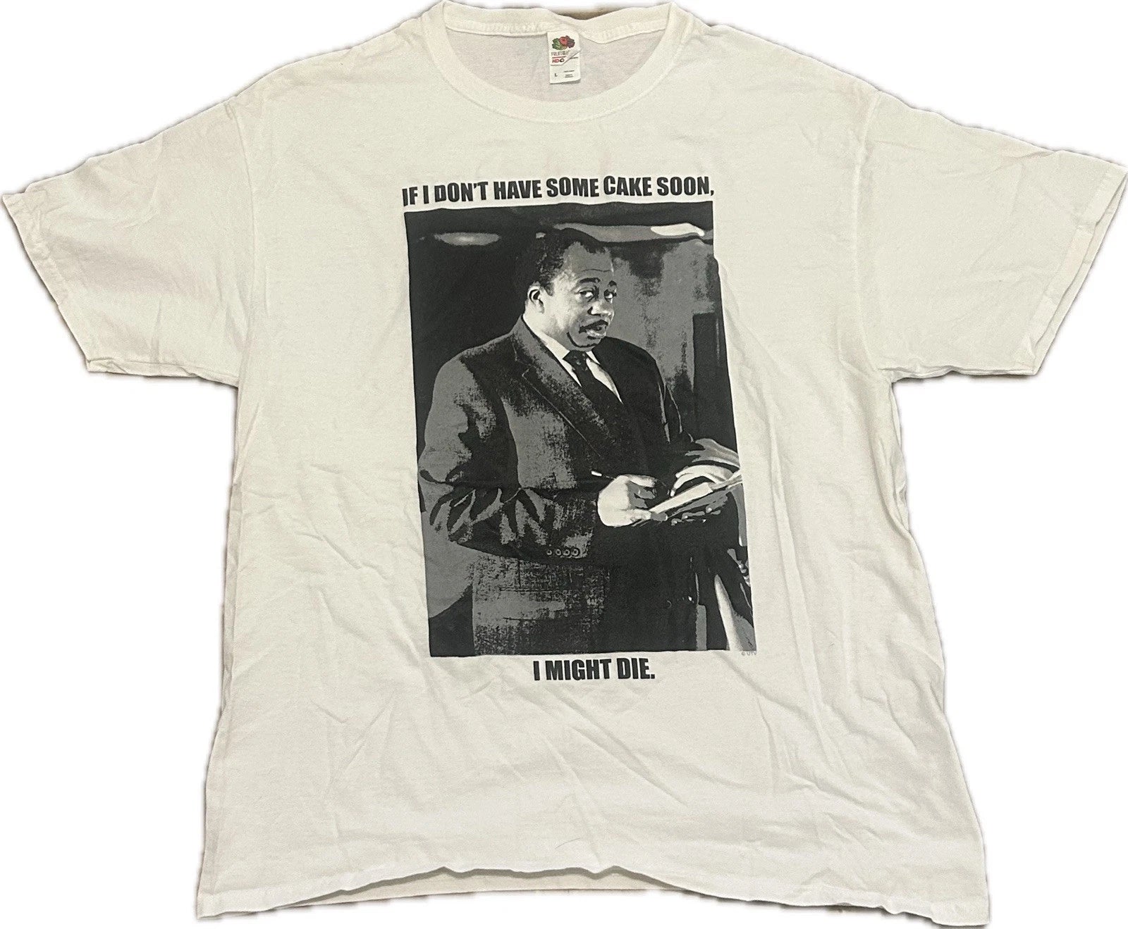Vintage Y2K The Office Stanley Hudson Mens size Large T-shirt White