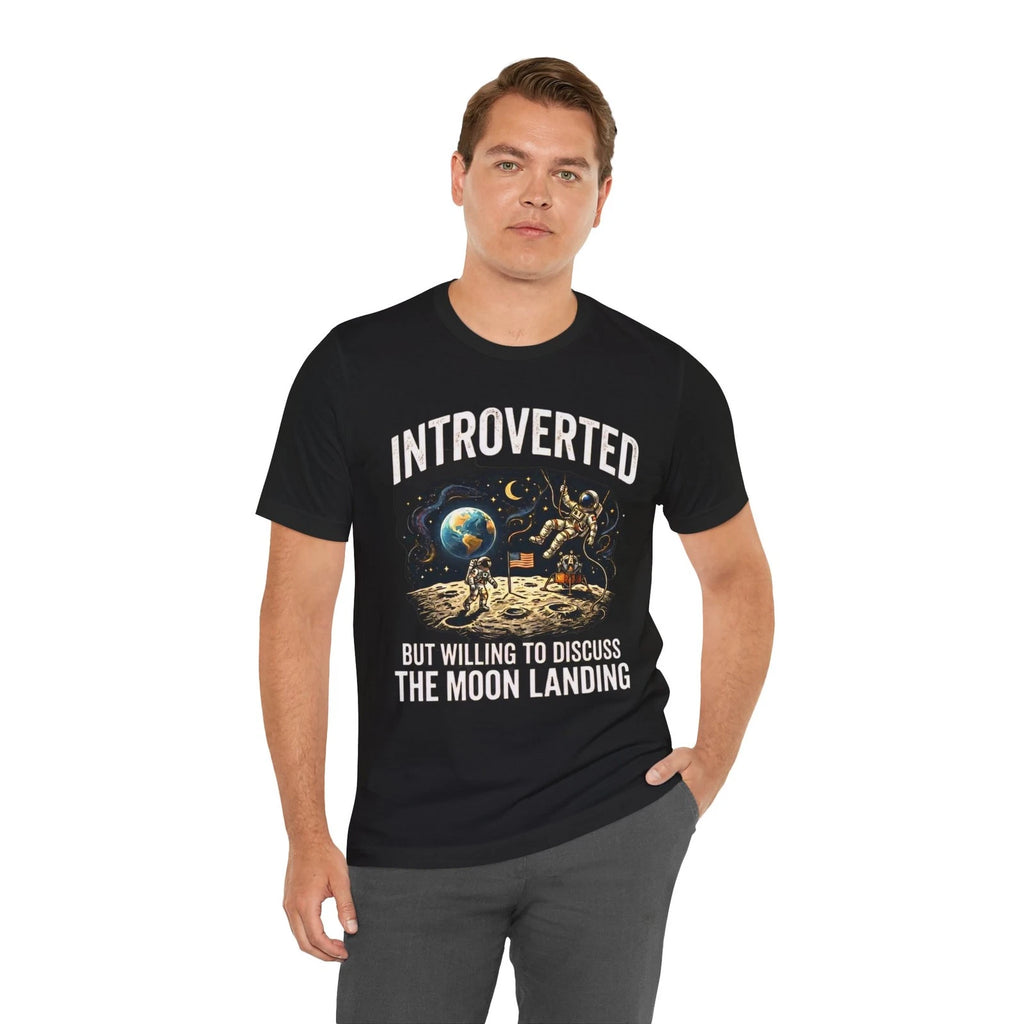 Introvert on Moon tee | Vintage space exploration graphic