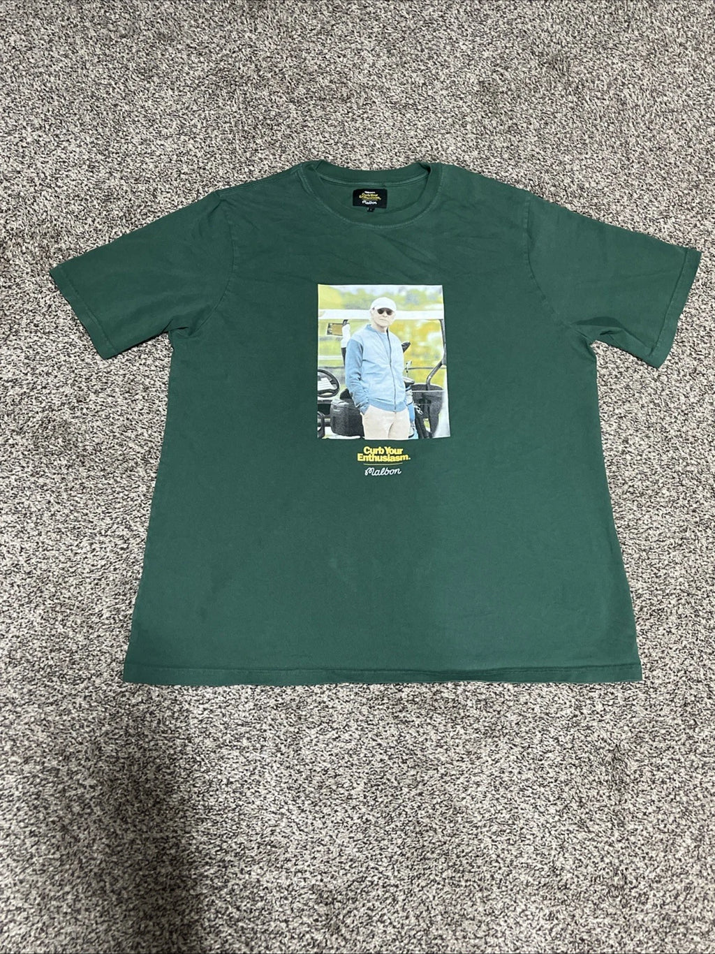 Malbon Curb Your Enthusiasm Shirt Mens Large Green Larry David Hes Got The Yips