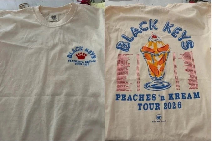 The Black Keys Shirt Peaches n Kream Tour Dates 2026 Reprint