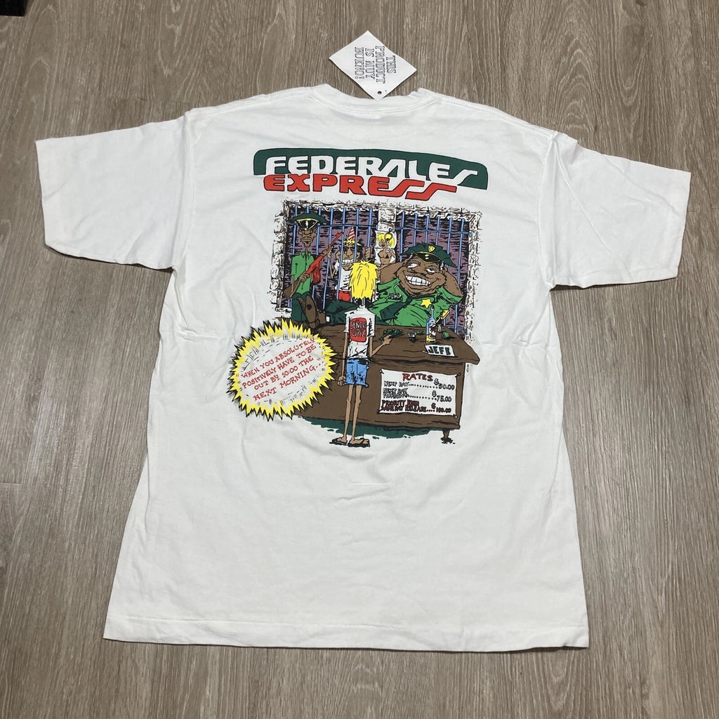 Senor Lopez Shirt L 90s 00s Y2k NEW Federales Express Cop Parody Funny Humor Tee