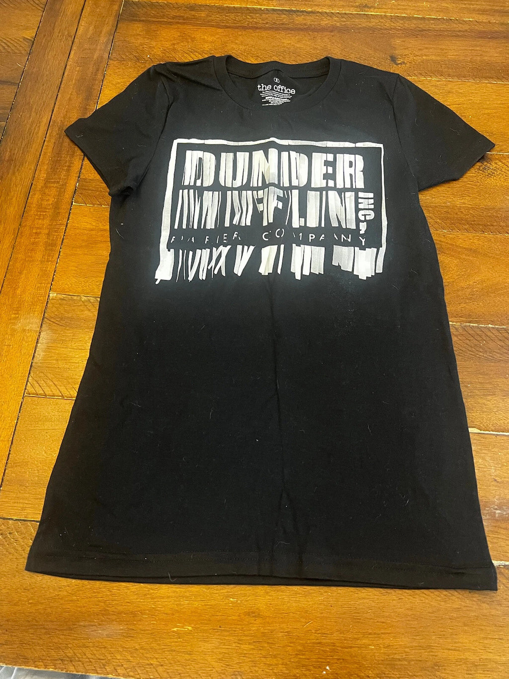 The Office Women’s Dunder Mifflin Shredder Paper Company Logo T-shirt Size Small