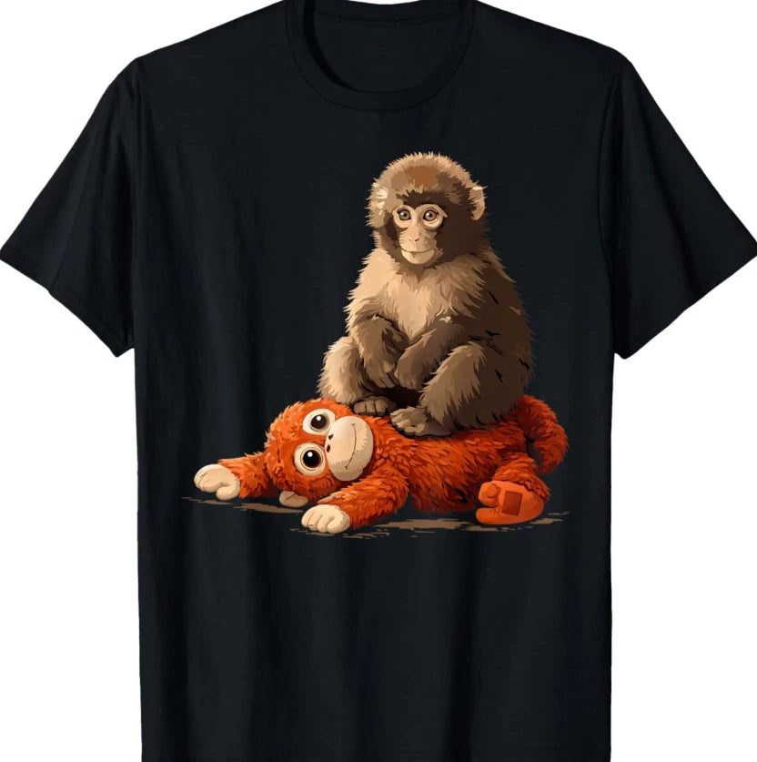 Sad Monkey Punch Meme Sitting On Orange Toy T-Shirt