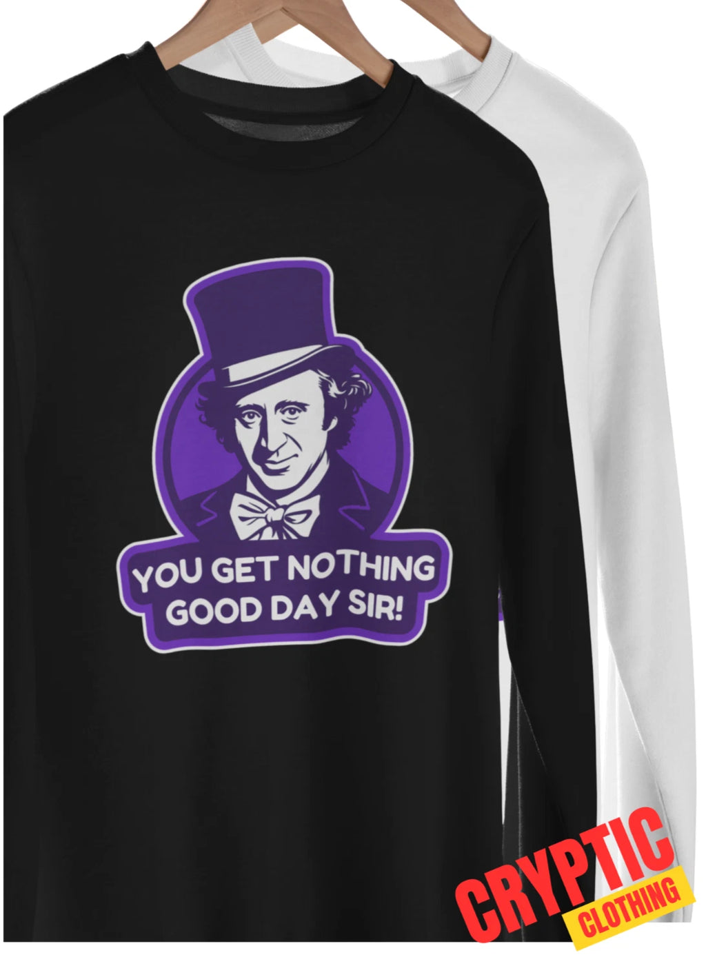 Willy Wonka Good Day Sir SHIRT Funny Introvert Anti Social Chocolate Factory TEE