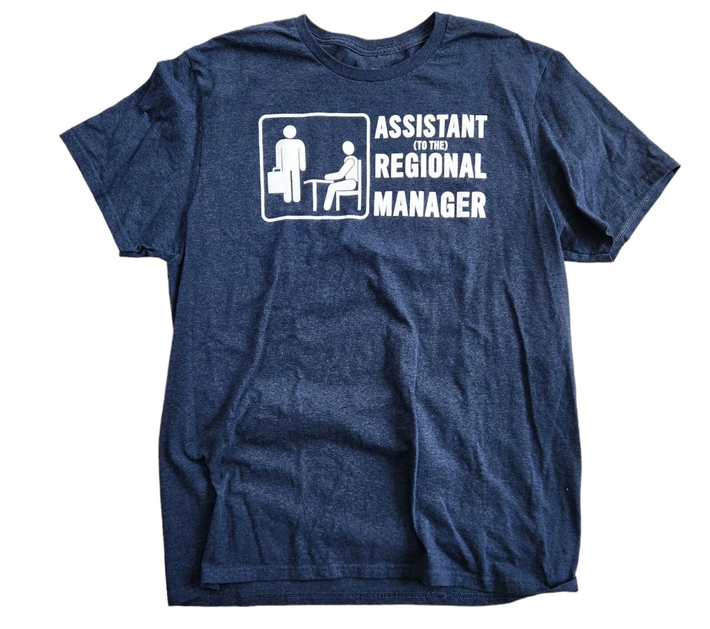 The Office T-Shirt Top Assistant to the Regional Manager Short Sleeve Blue Large