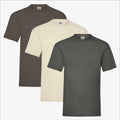 Fruit of the Loom Valueweight T-Shirt 3 Pack | Mens Earth Tones Olive Brown
