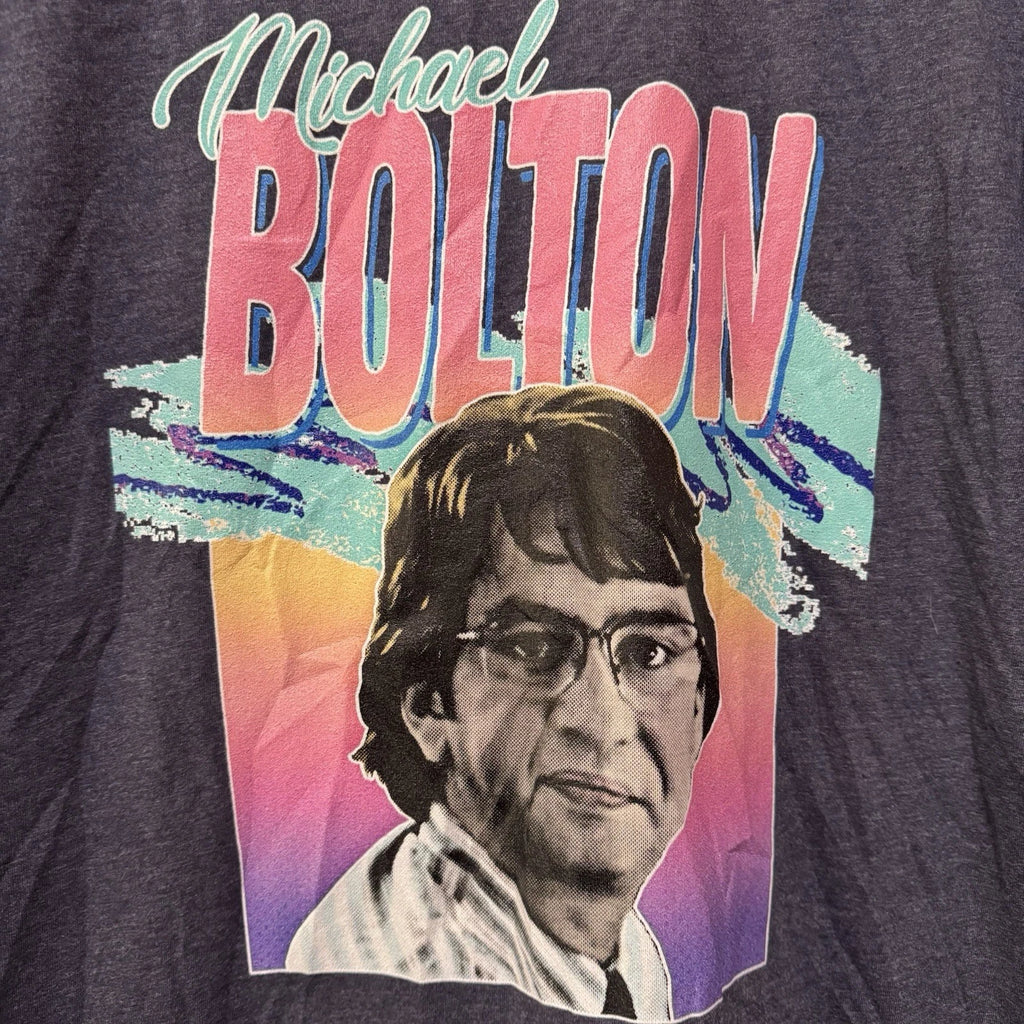 Office Space Michael Bolton Tshirt Mens Size Medium Blue NWOT V1