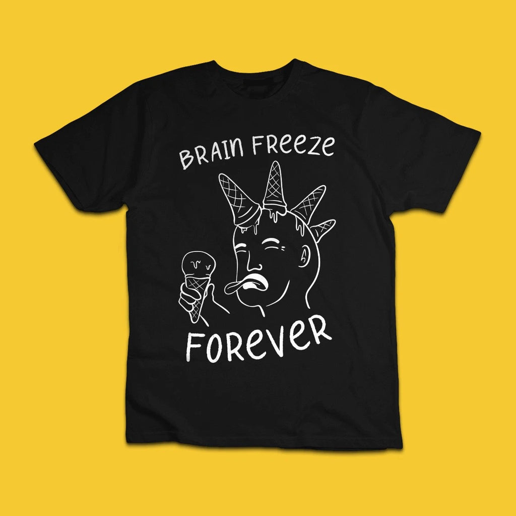 Funny Brain Freeze Forever Ice Cream Graphic T-Shirt