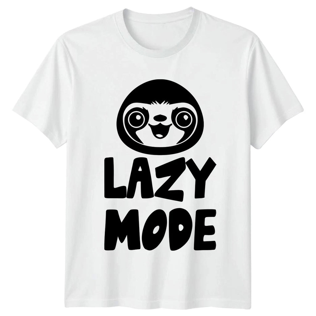 Lazy Mode T-Shirt Sloth Humor Birthday Gift For Him And Her