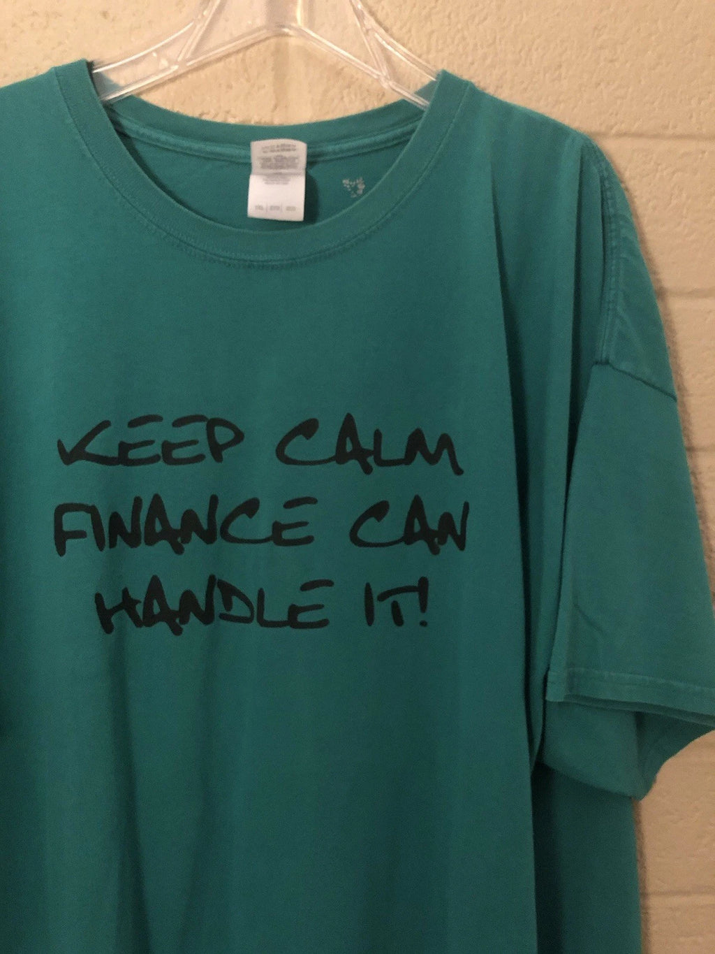3XL “Keep Calm… Finance Can Handle It” Shirt, UoP, University Of Phoenix, Cotton