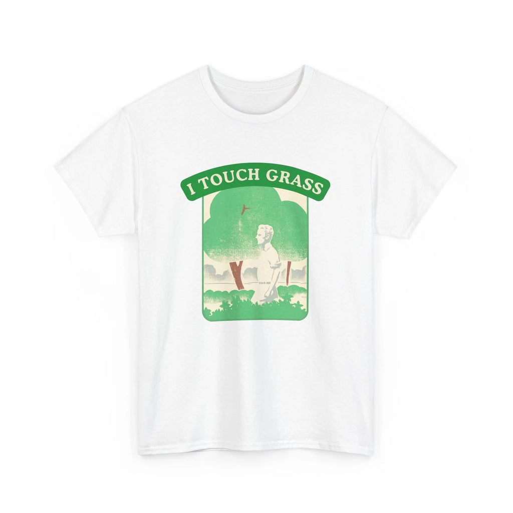 Funny Touch Grass Meme Shirt Hiker Gift Retro Outdoorsy Tee Hiking Silly TShirt