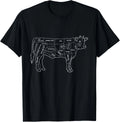 Cow Butcher Beef Cuts Diagram - Eat Beef Butcher Cut Chart Gift Unisex T-Shirt