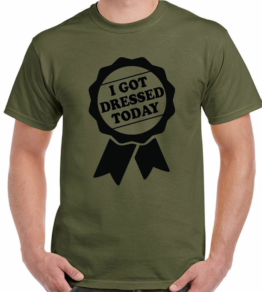 Gamer T-Shirt I Got Dressed Today Mens Funny  , Hermit, Lazy Boy, Achievement