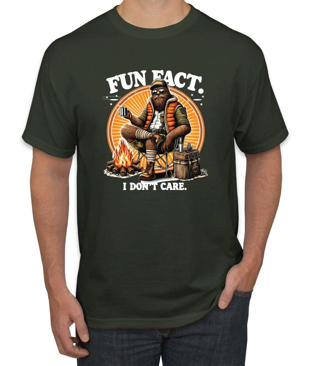 Fun Fact I Don't Care Funny Sasquatch Men's T-Shirt