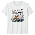 I Ghost People All Year T-Shirt Introvert Halloween Gift For Him And Her