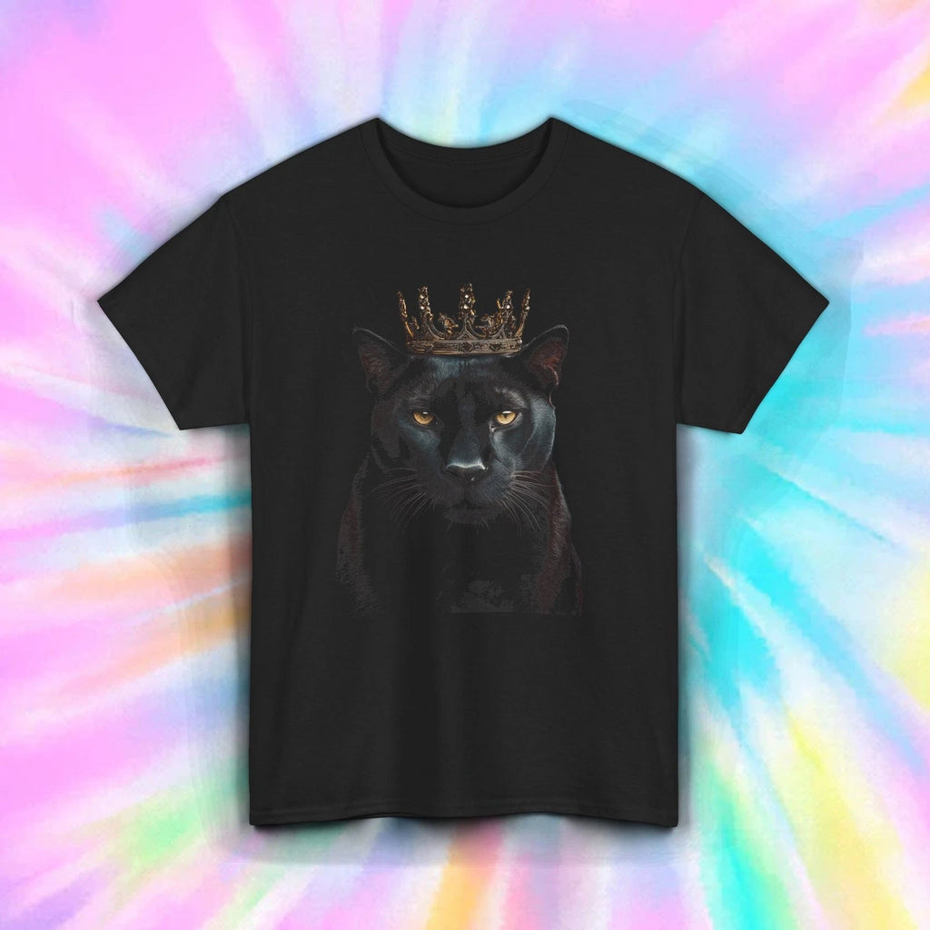 Panther With Crown Shirt Black Cat Royal King Jungle Wild Animal Graphic Tee