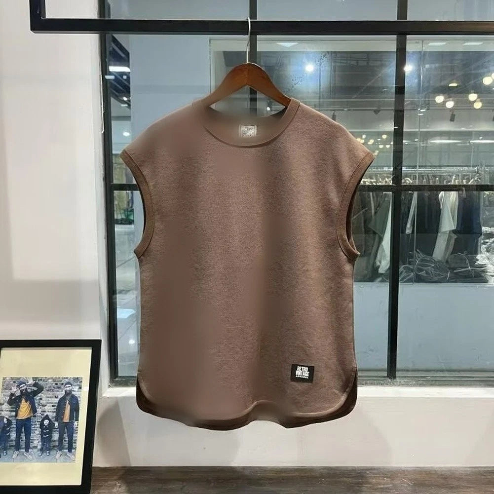 Men's Quick Dry Sleeveless Vest Round Neck Casual Top for Warm Weather